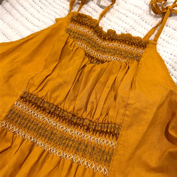 Free People Another Love Smocked Marigold Midi Dress - Picture 12 of 16